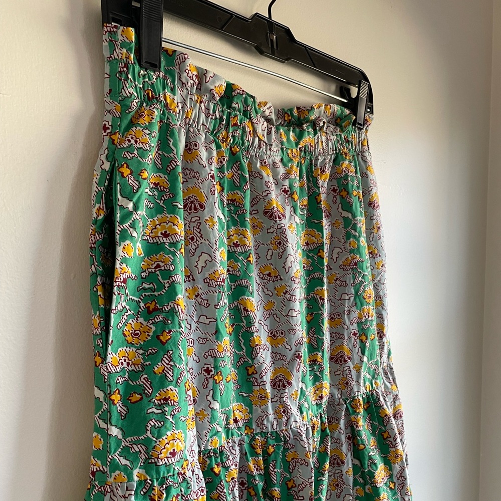 RHODE X Target Floral Tiered Ruffle Maxi Skirt Size S - Picture 2 of 4